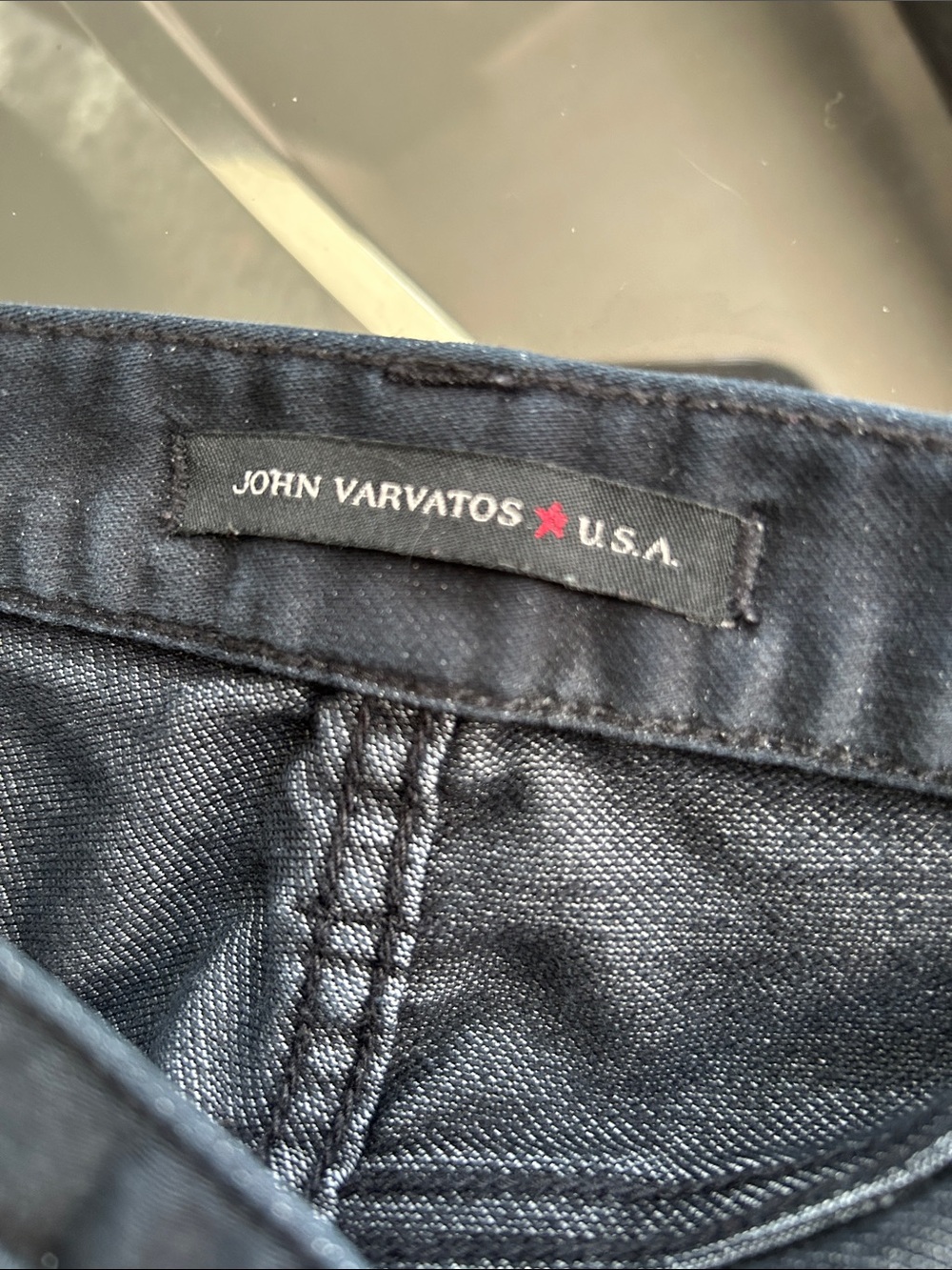 John Varvatos Men's Slim Straight Black Jeans